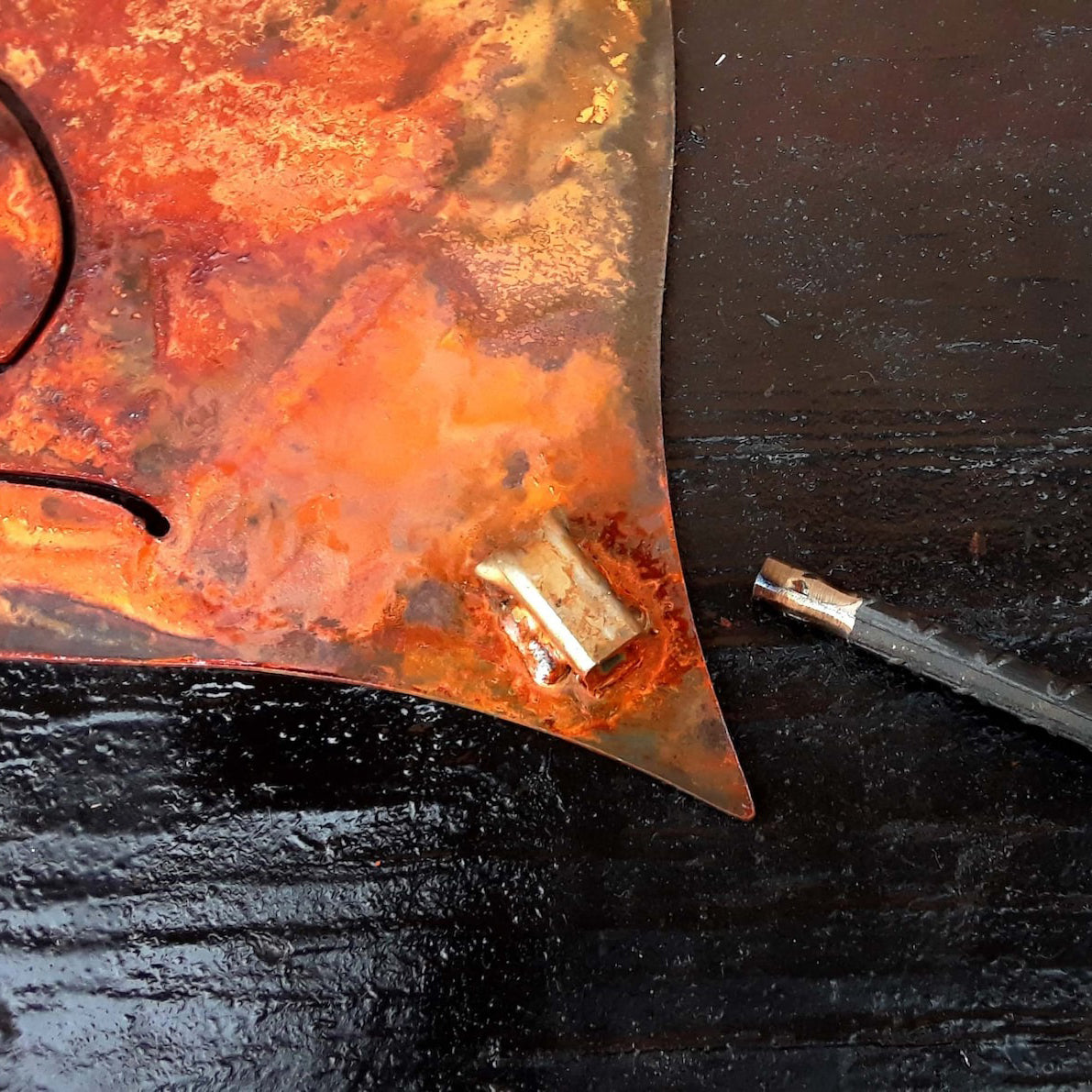 ❤️A Rusted Heart Stake in the Garden