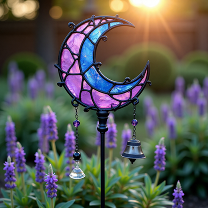 🌙✨ "Luna’s Whisper" Moon Garden Stake