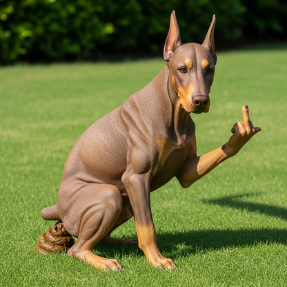 Funny Dog Garden Statue