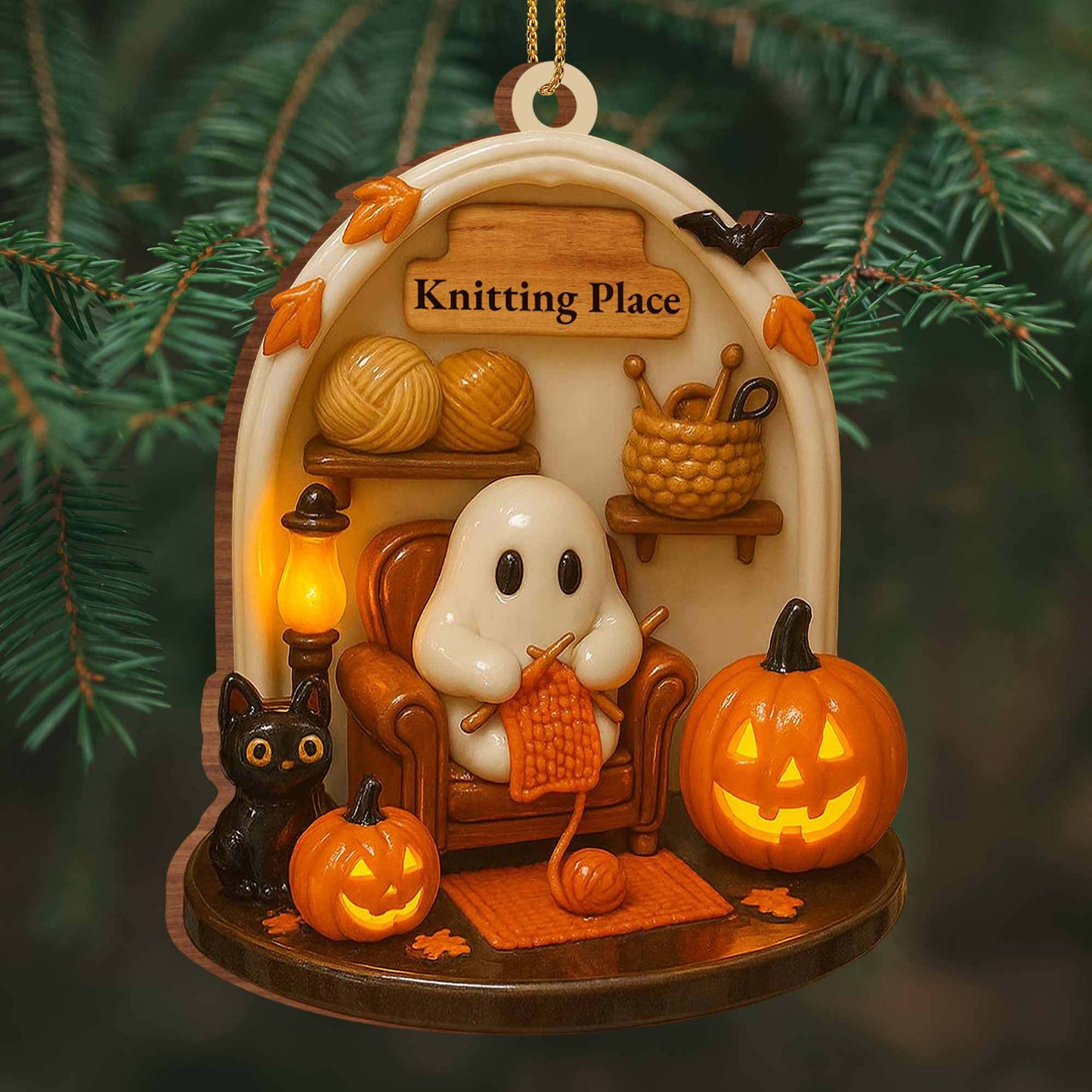 ✨ SPOOKY-CUTE GHOST SCENE ORNAMENTS