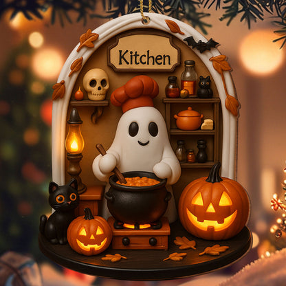 ✨ SPOOKY-CUTE GHOST SCENE ORNAMENTS