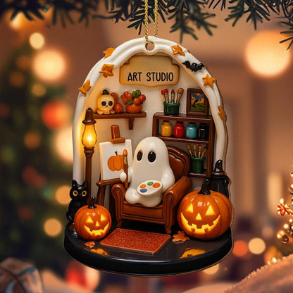✨ SPOOKY-CUTE GHOST SCENE ORNAMENTS