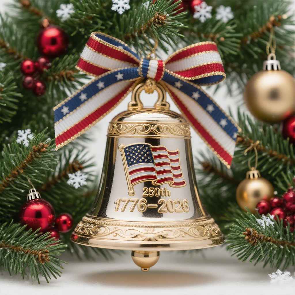 USA 250th Anniversary Bell Ornaments