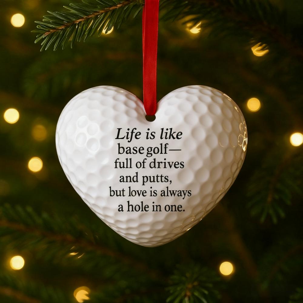 Heart-shaped Baseball Ornaments