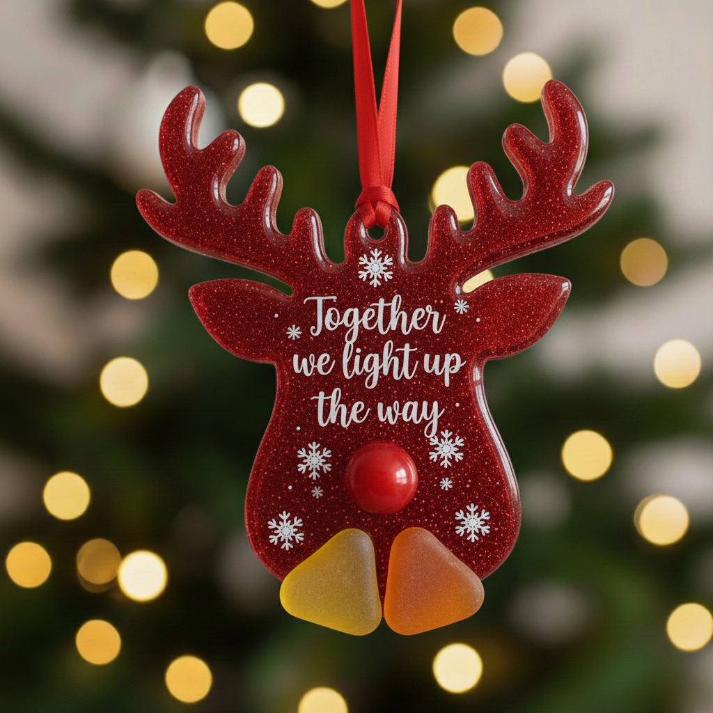 Friendship & Joy Sea Glass Ornaments