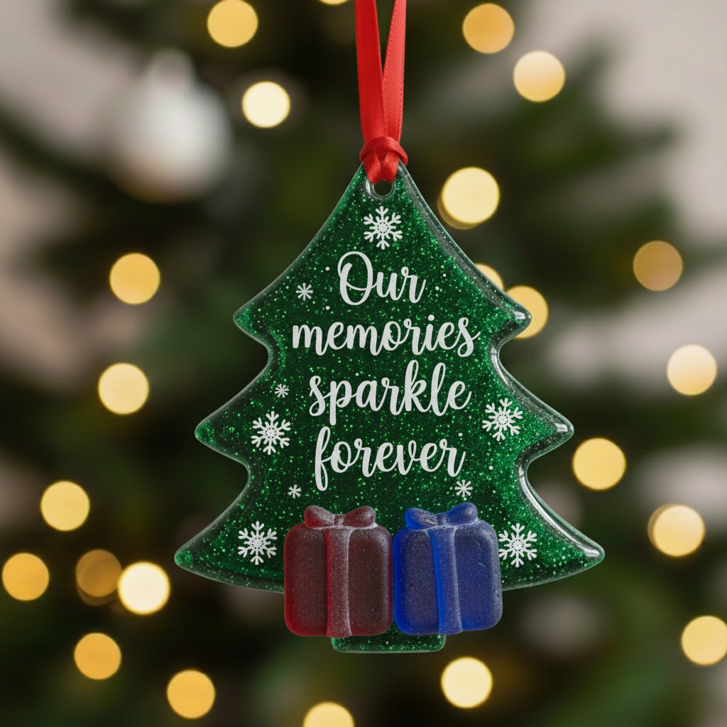 Friendship & Joy Sea Glass Ornaments
